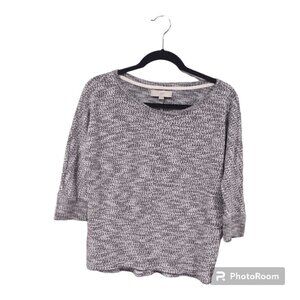 LOFT Grey Cropped Sweater Women's Size Small